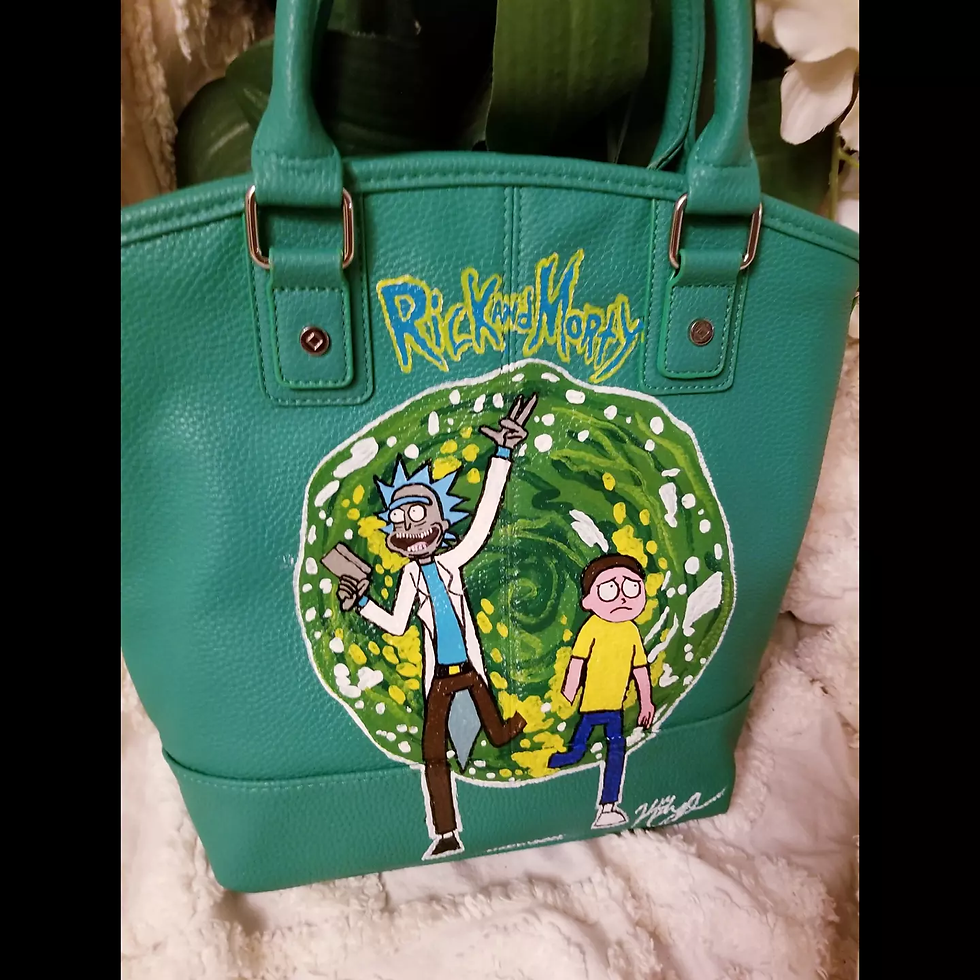 Thumbnail: Rick And Morty Handpainted Handbag