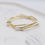 Miniature : Bracelet - acier inoxydable doré - Triple perles