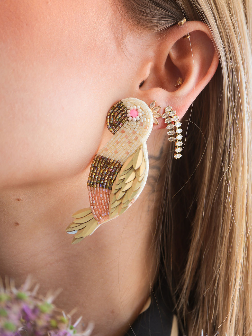 Thumbnail: Boucles d'oreilles - tissée - Ringo