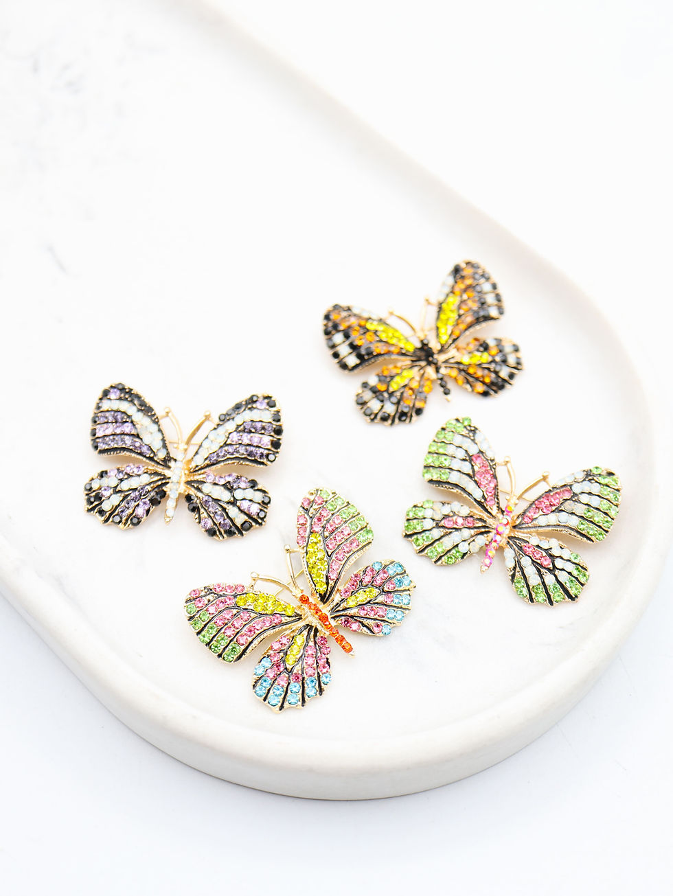Miniature : Broche fantaisie - Acier inoxydable - Papillon