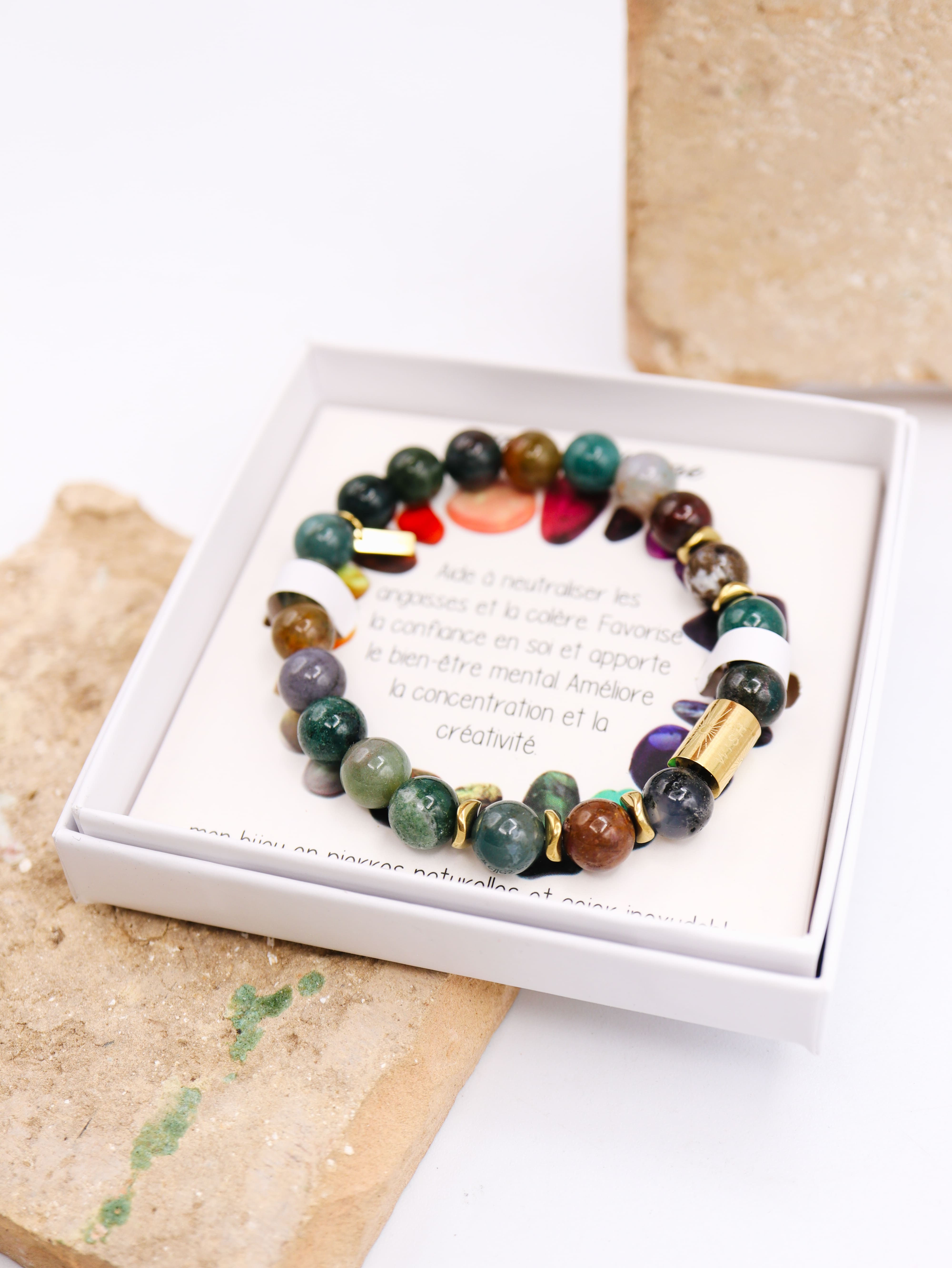 Bracelet - Pierre protectrice - Agate indienne