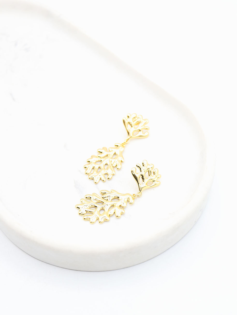 Thumbnail: Boucles d'oreilles - Acier inoxydable - Coral