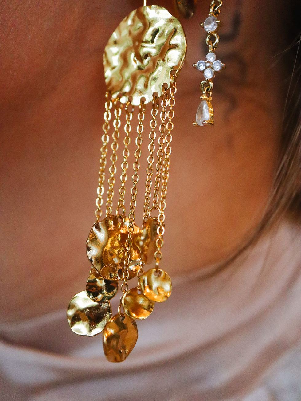 Thumbnail: Boucles d'oreilles - Acier inoxydable - Sara