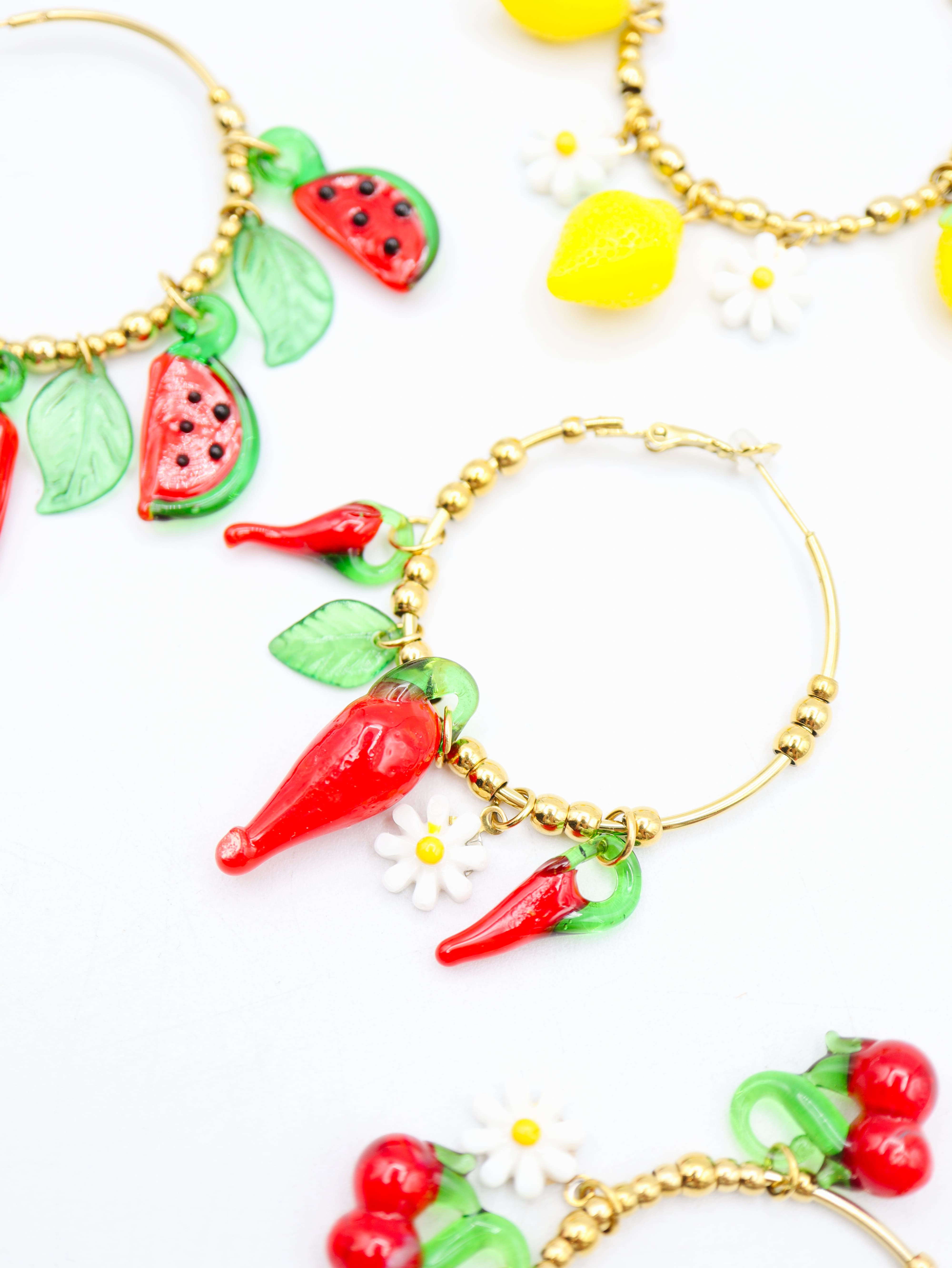 Boucles d'oreilles - Acier inoxydable - Juicy