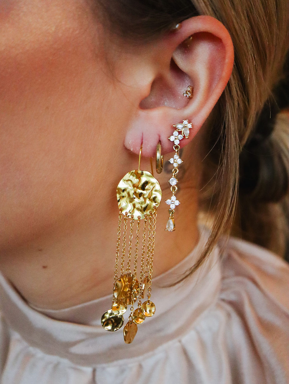 Thumbnail: Boucles d'oreilles - Acier inoxydable - Sara