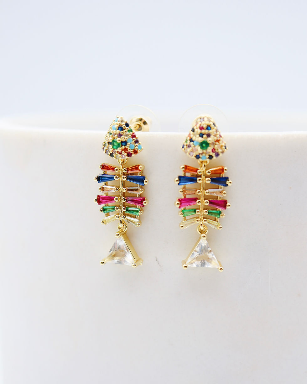 Thumbnail: Boucles d'oreilles - Mini - Fish