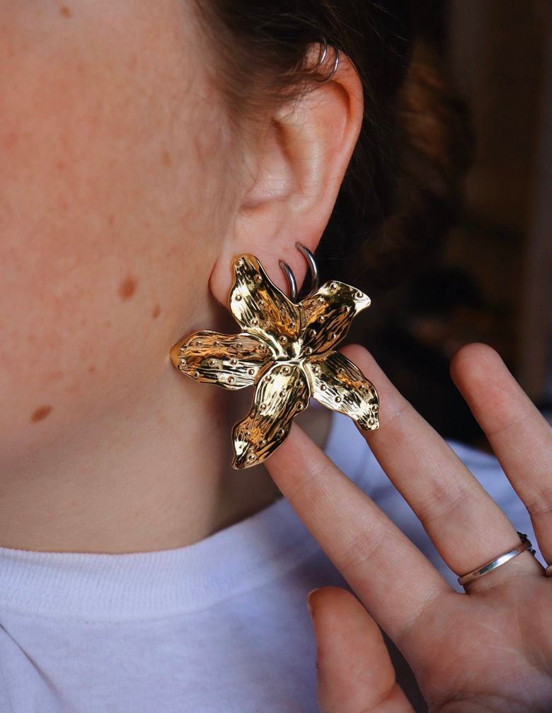 Boucles d'oreilles - acier inoxydable - Amaryllis