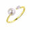 Thumbnail: Diamond & Pearl Everyday Open Ring