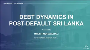 Debt Dynamics in Post-Default Sri Lanka