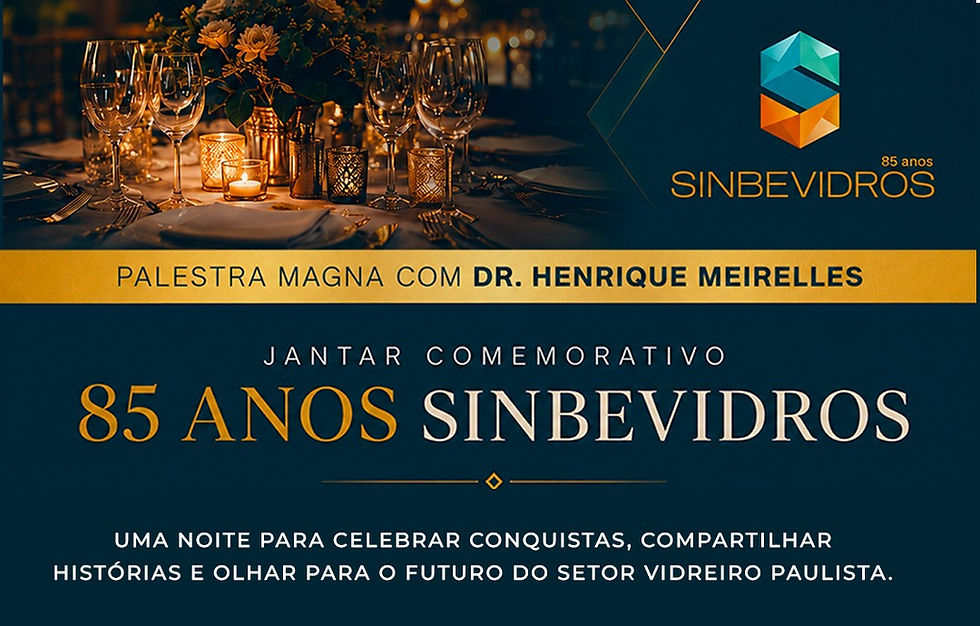 Sinbevidros comemora 85 anos no espaço de eventos FIESP