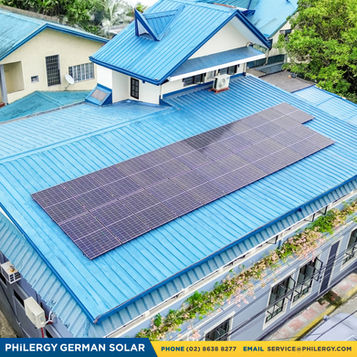 23-panel high-quality grid-tied solar panel system in Quezon City | PHILERGY German Solar