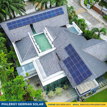 25-panel high-quality grid-tied solar panel system in Quezon City | PHILERGY German Solar Philippines