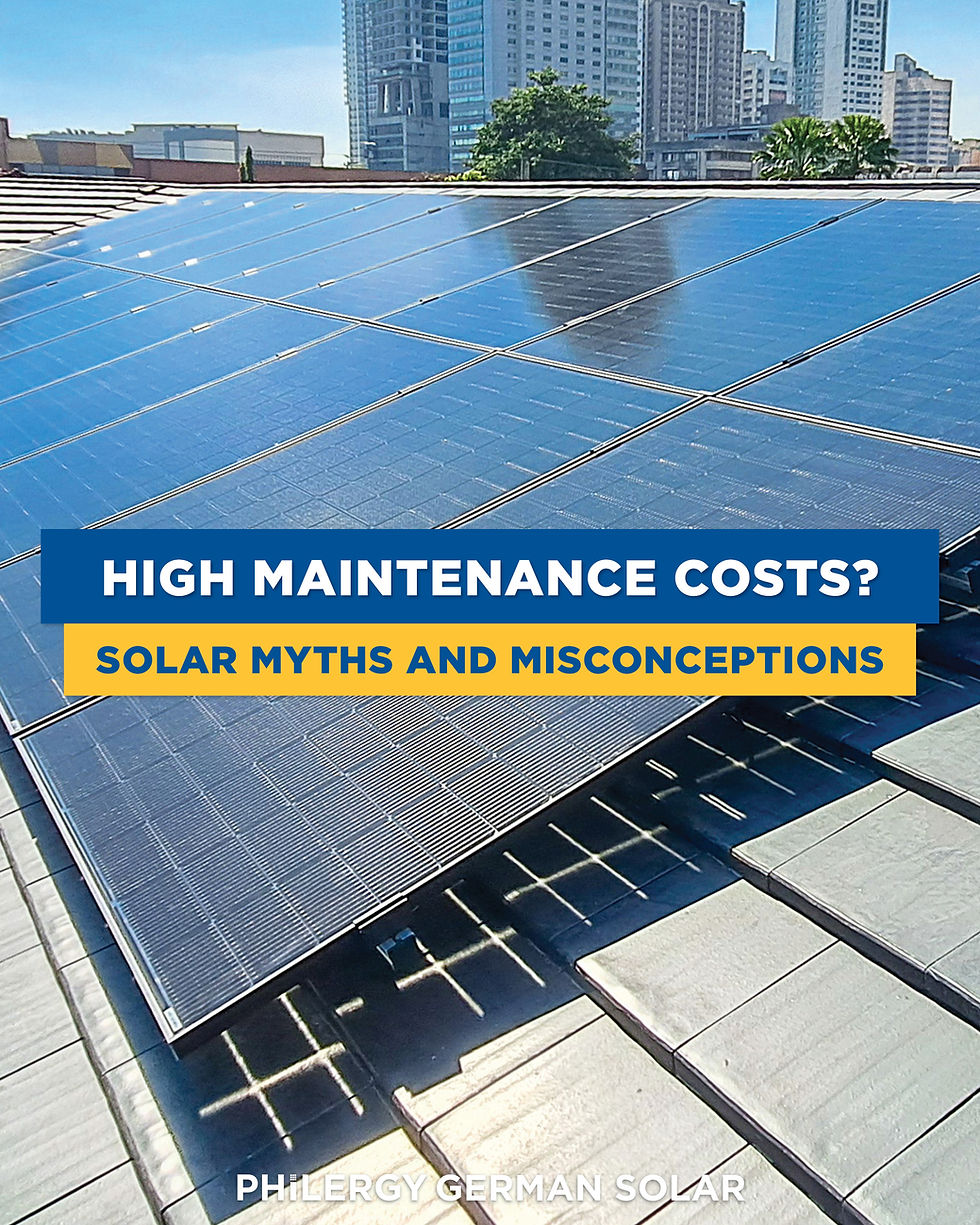 Solar Myths and Misconceptions: High Maintenance Costs for Solar? Maintenance-Free, Reliable Solar Solutions for the Philippines | PHILERGY German Solar