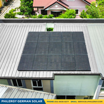 15-panel high-quality grid-tied solar panel system in Holy Spirit, Quezon City | PHILERGY German Solar Philippines