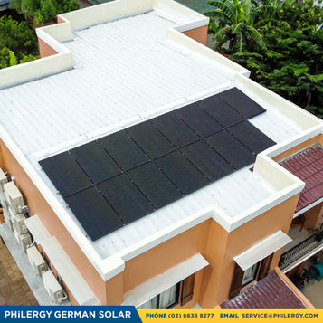 15-panel high-quality grid-tied solar panel system in BF Homes, Parañaque City | PHILERGY German Solar Philippines