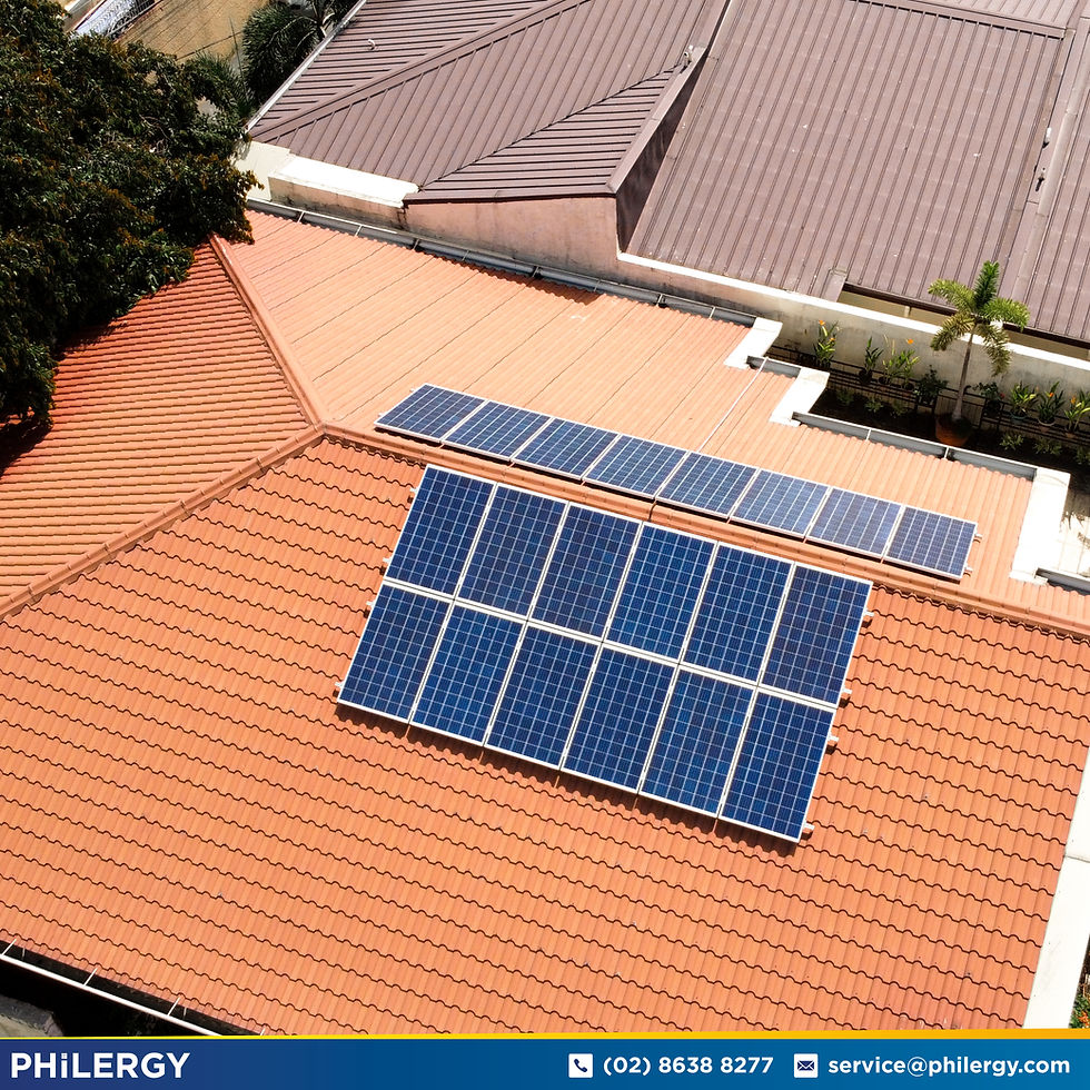 PHILERGY German Solar for homes and businesses - 5.4 kwp gridtied for San Juan City home - High quality installer for solar power systems and top rated panel packages for residential, commercial and industrial roofs in the Philippines