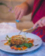 Breaded mozzarella at Latini Restaurant