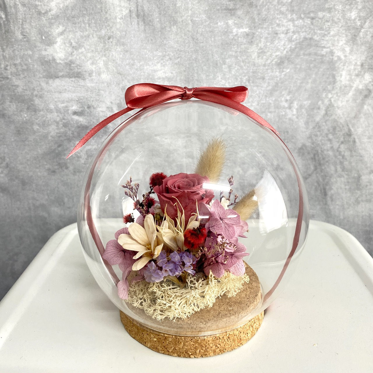 永生玻璃花盅｜乾燥花永生花