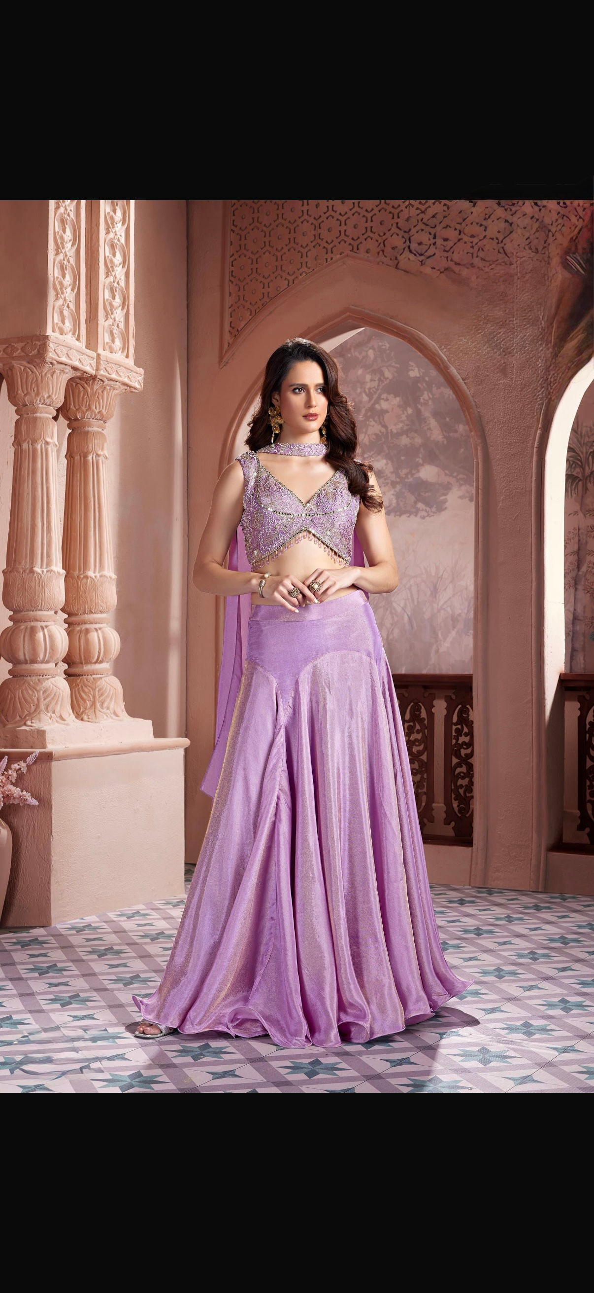 Tissue Silk Designer Lehenga Set 