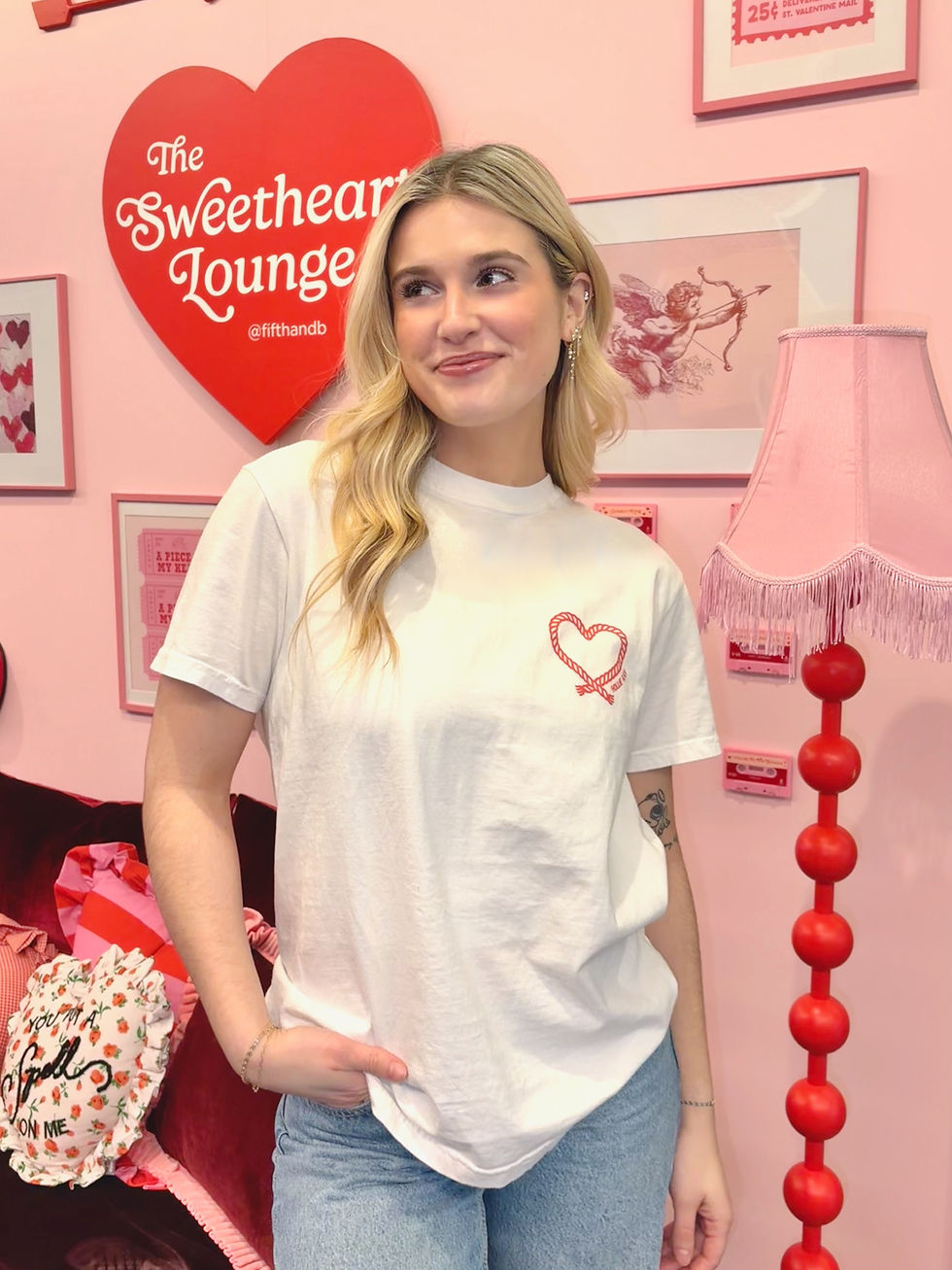 white tee front view