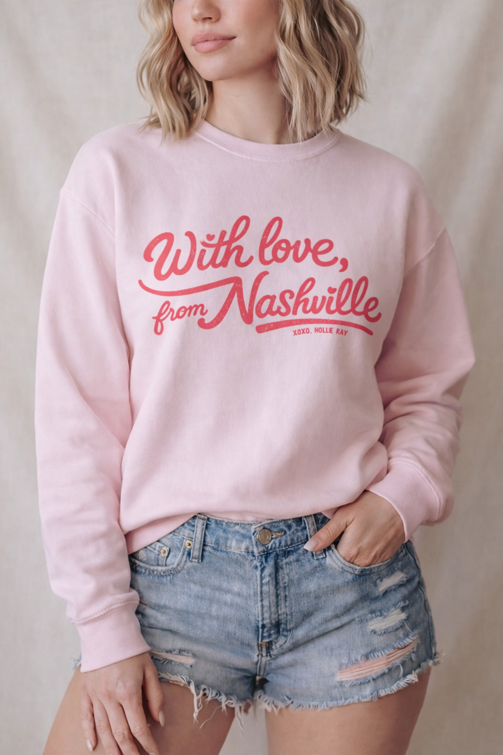 With Love, From Nashville Sweatshirt | Light Pink