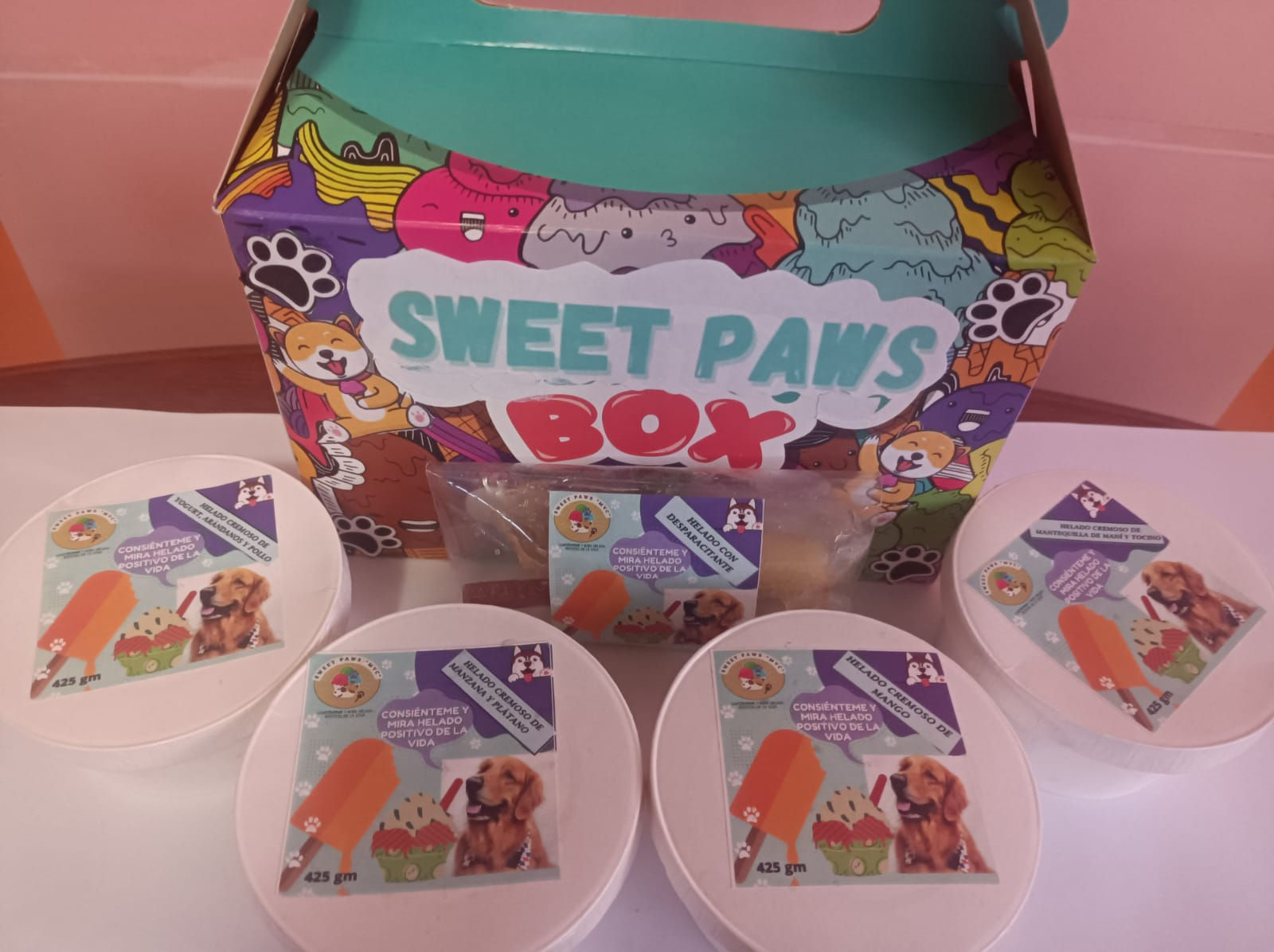 SWEET PAWS BOX DE HELADOS DE CREMA
