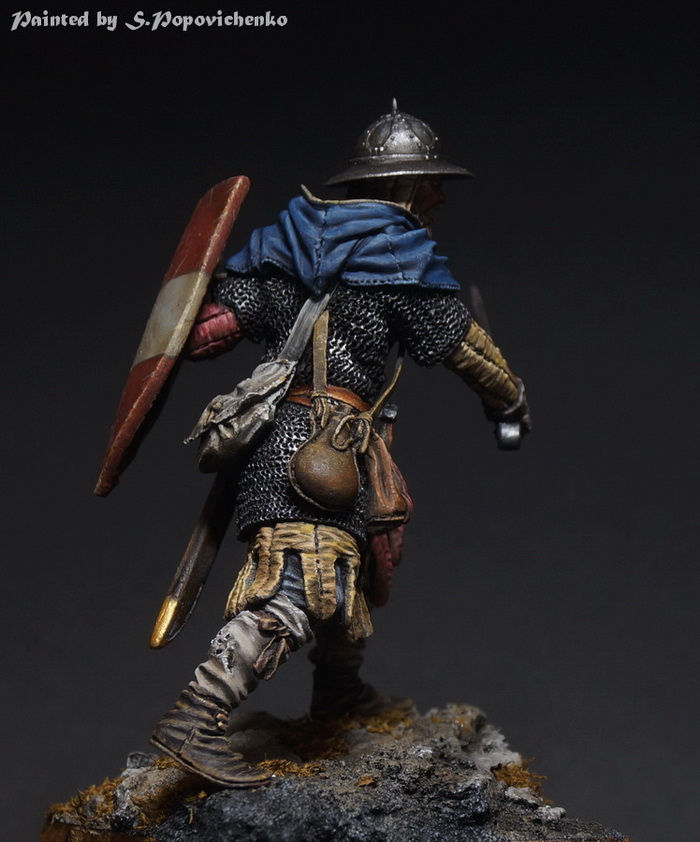 サムネイル： MM-7532-Medieval infantryman 13c「1/24　13世紀中世の歩兵」