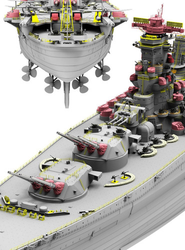 ボーダーモデル 1/350 戦艦大和1945【Only模型村：木製甲板シートと