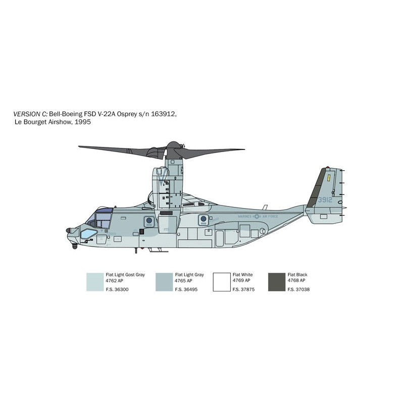サムネイル： イタレリ タミヤ 1/72 飛行機シリーズ No.1463 アメリカ軍 V-22A オスプレイ プラモデル 37194