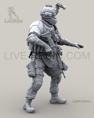 サムネイル： LRM-35001 【現用米軍陸軍歩兵(1)フルフェイスガード SCAR-H装備】
