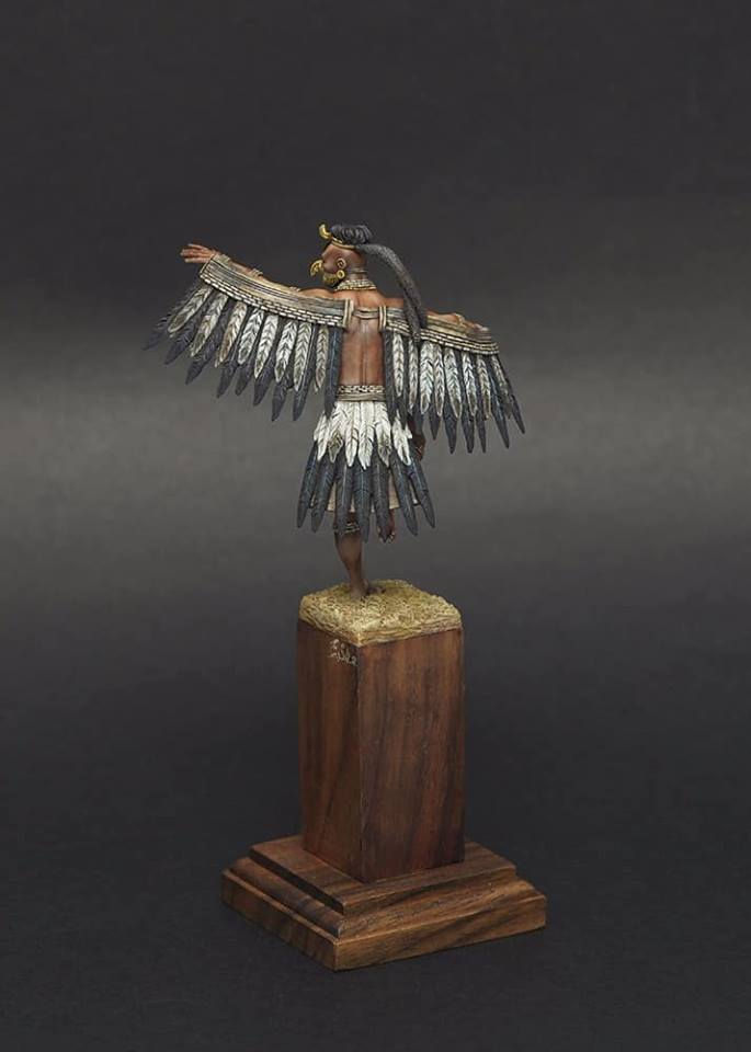 サムネイル： F-75-096-BIRDMAN DANCER MISSISSIPPIAN CULTURE 1200-1500 years「1/24　鳥ダンスを踊る男」