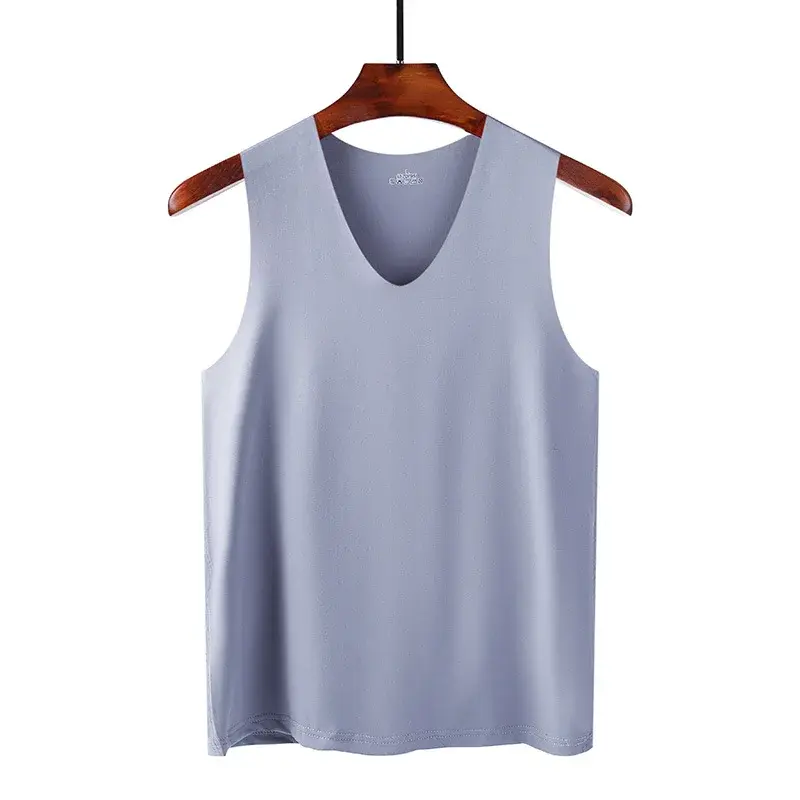 Miniatura: Summer Men's Non-Marking Ice Silk Undershirt Men's Slim Sports Fitness