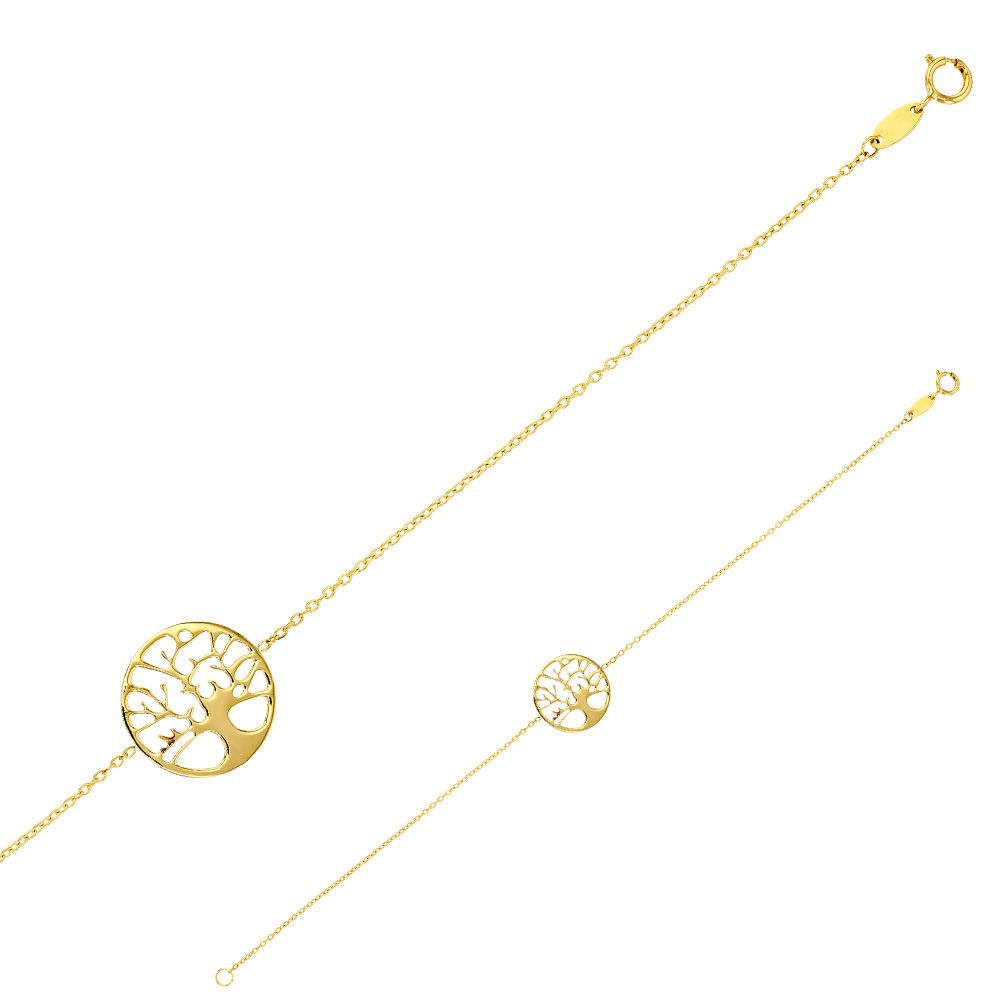 Bracelets OR 375/1000 - 9 carats - arbre de vie.