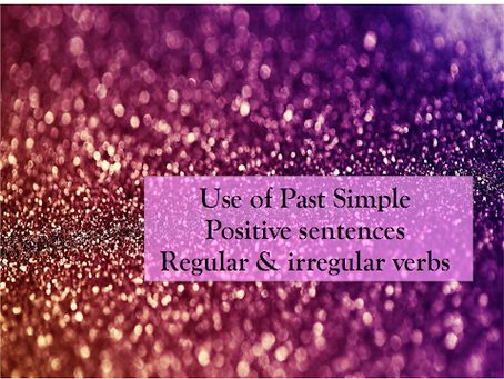 ‘I saw you … ‘ – Past Simple