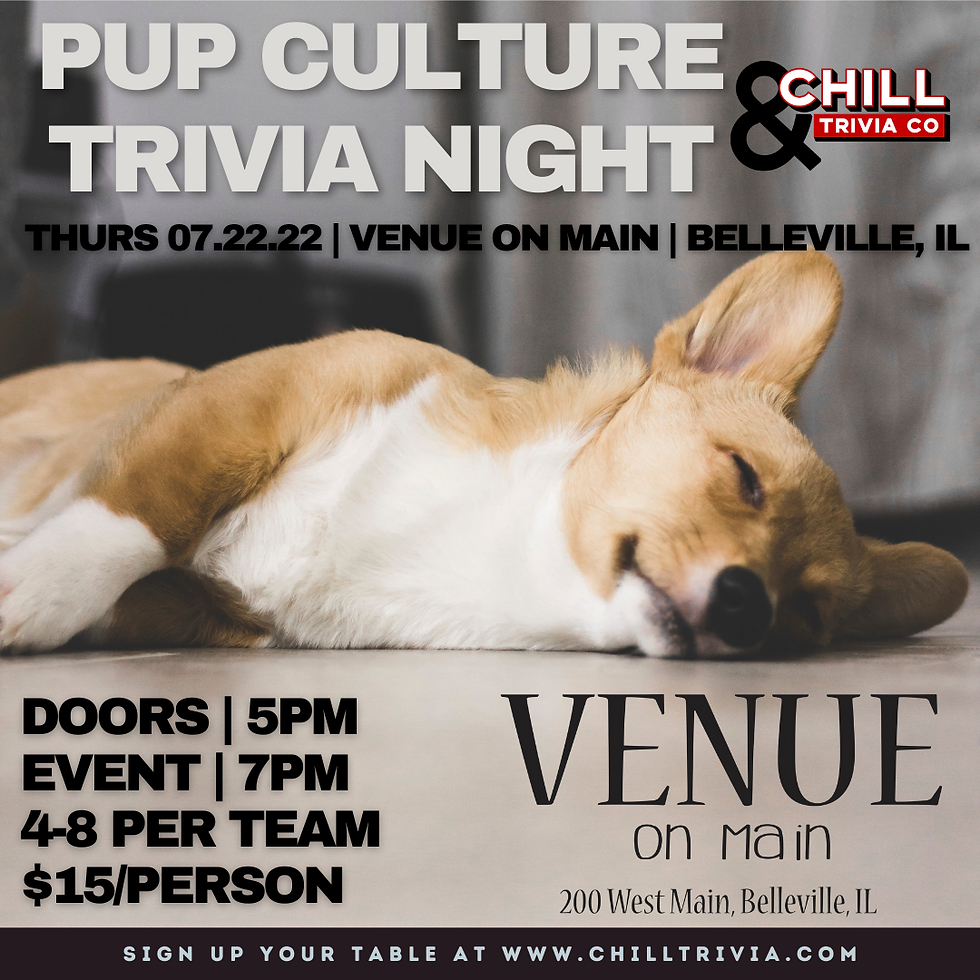 Pup Culture Quiz Trivia Night @ VENUE on Main