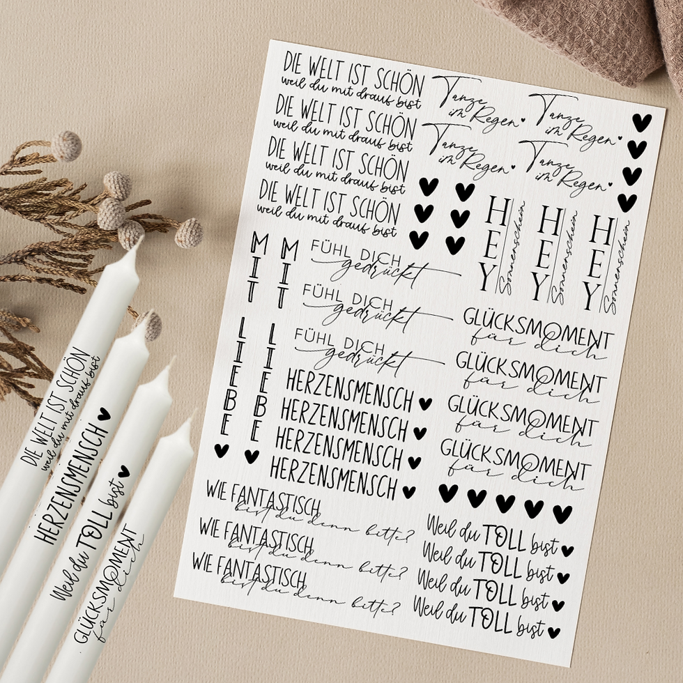 Kerzentattoo "Glücksmoment"