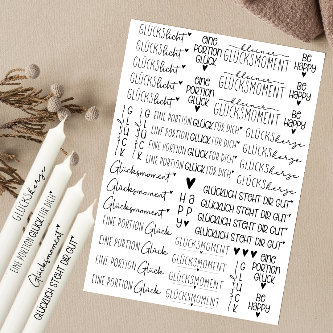 Kerzentattoo "Glückslicht"