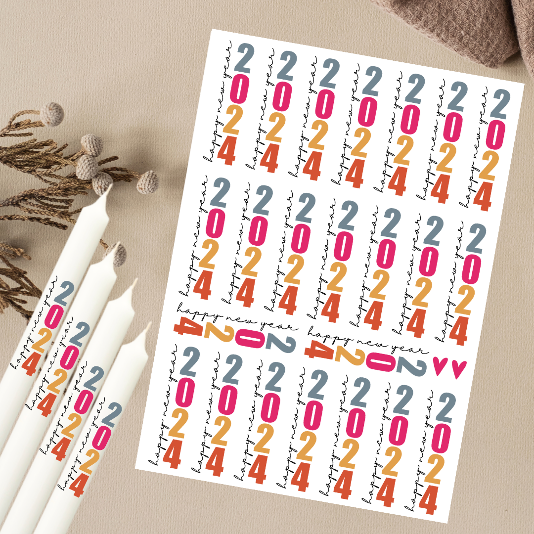 Kerzentattoo "Happy new year I"