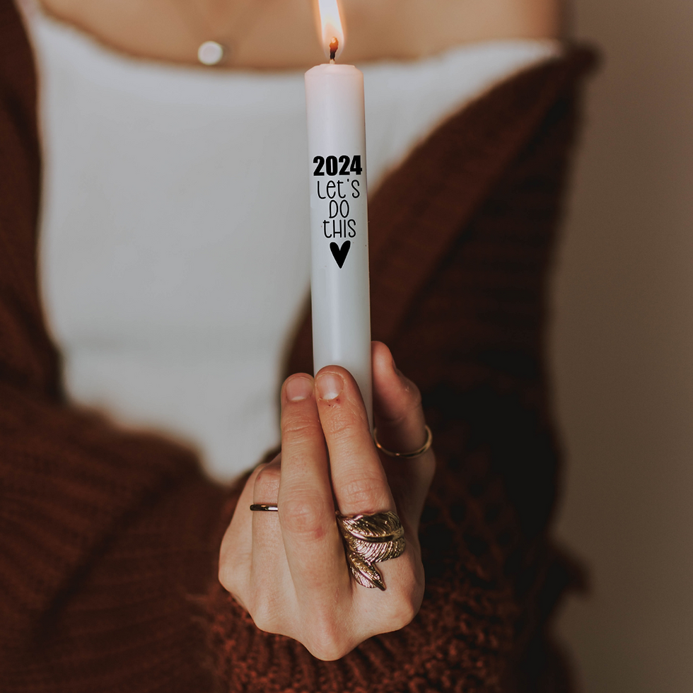Miniaturbild: Kerzentattoo "2024 lets do this"