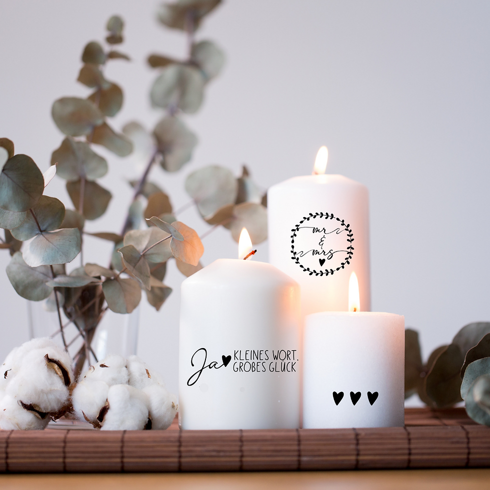 Miniaturbild: Kerzentattoo "Hochzeit"