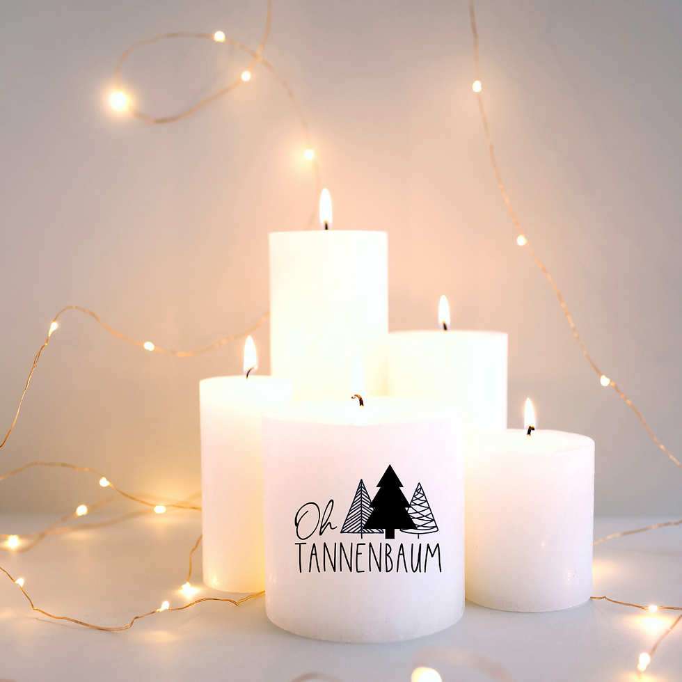 Miniaturbild: Kerzentattoo "Weihnachten" für Stumpenkerzen