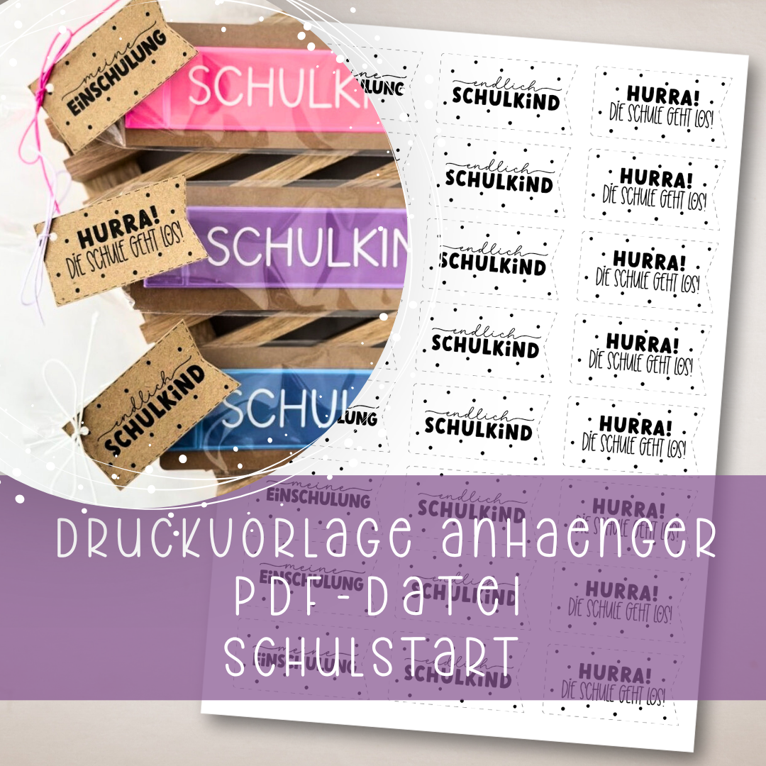 Druckvorlage "Anhänger Schulstart"