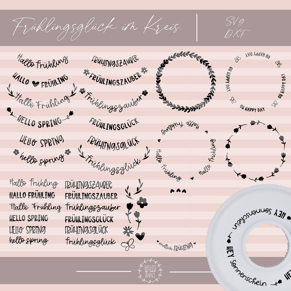 Plotterdatei "Frühlingsglück im Kreis"