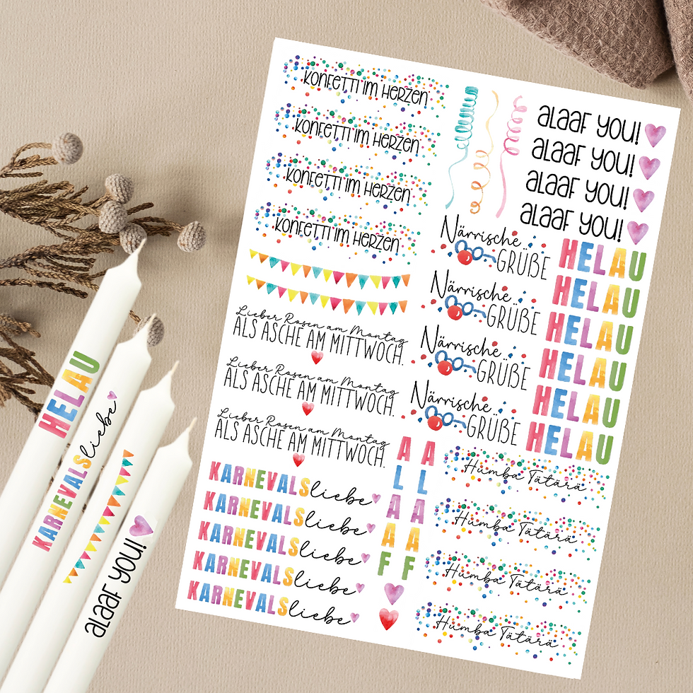 Kerzentattoo "Karneval"