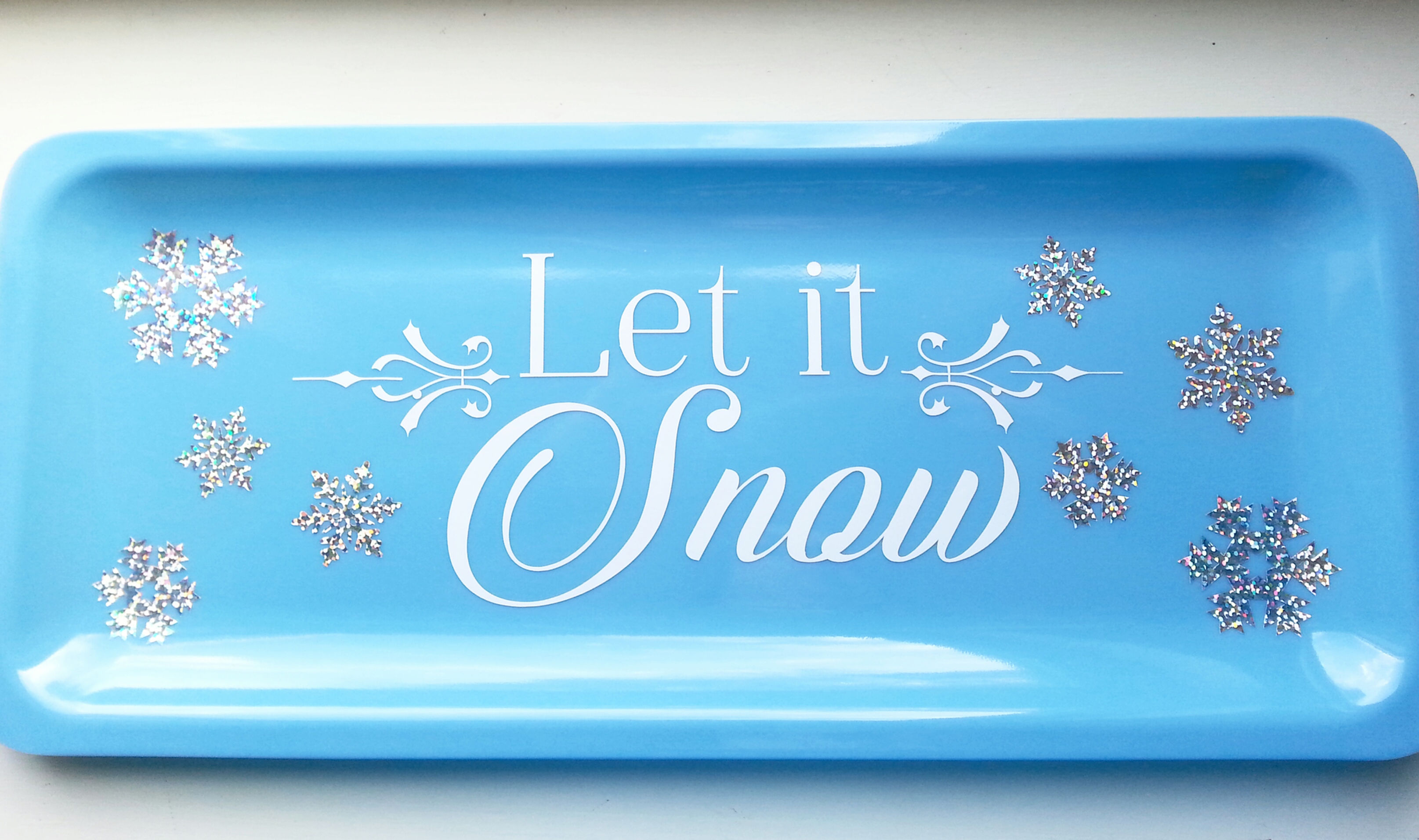 Let it Snow Decorative Winter Platter