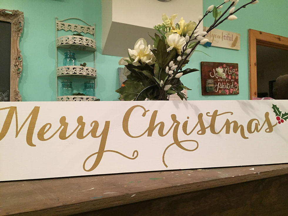 Merry Christmas Rustic Wood Sign - Christmas Decor