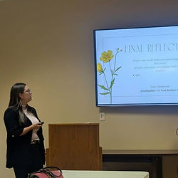 Tori Barbier delivering keynote speech at Central Florida Postpartum Alliance, Florida.