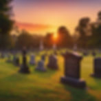 a beautiful historic cemetery at sunset.jpg