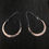 Thumbnail: Bronze and sterling silver hoop earrings