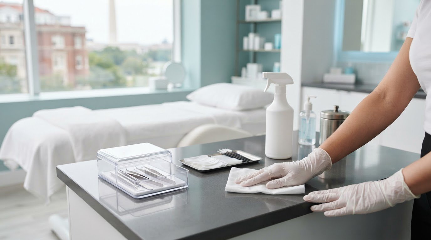 How to Keep Lash Salon Work Areas Clean in Washington, DC